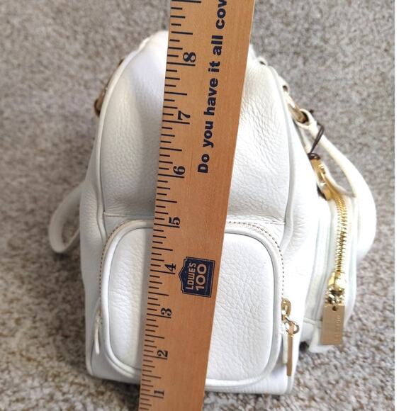 Sigrid Olsen White Leather Shoulder Bag Light Blue Lining Pre-Owned - Picture 2 of 16